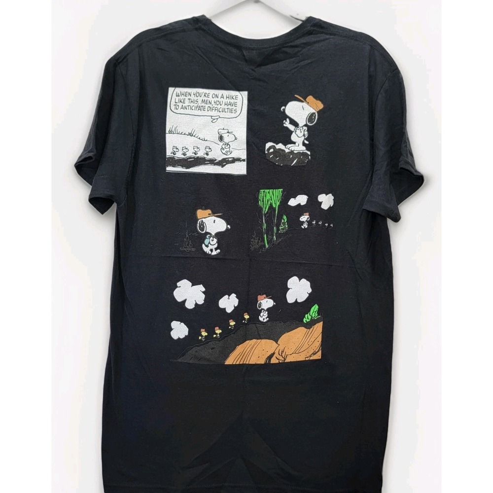 NEW Peanuts Mens Medium Snoopy Beagle Scouts Camping Front Back‎ Graphic T-Shirt